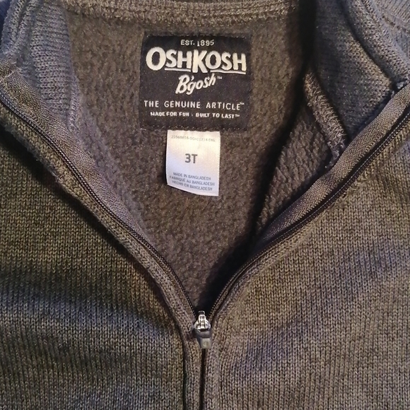OshKosh zip up sweater - Picture 2 of 2